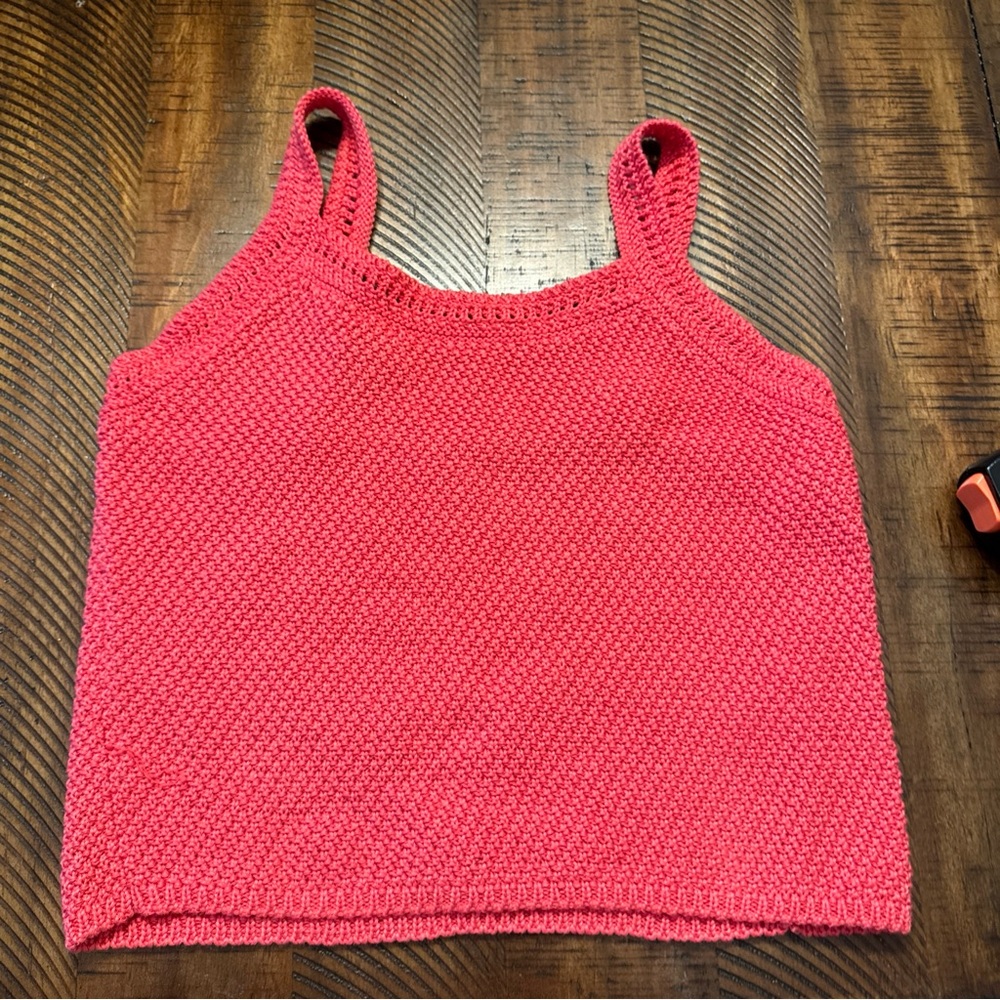 Paisley Lane Girl’s Size 8 Pink Crocheted Tank Crop Top